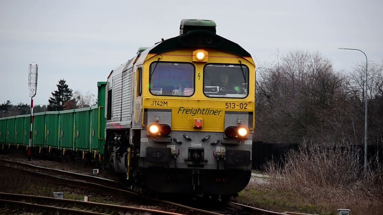 Class 66 (jt42m 513-02) Wyjeżdża ze Skępego!