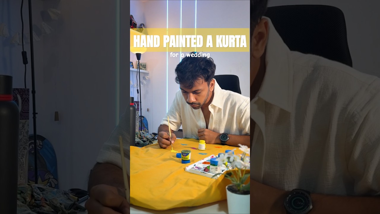 Painting A Kurta For A Wedding... #painting #Indianwedding