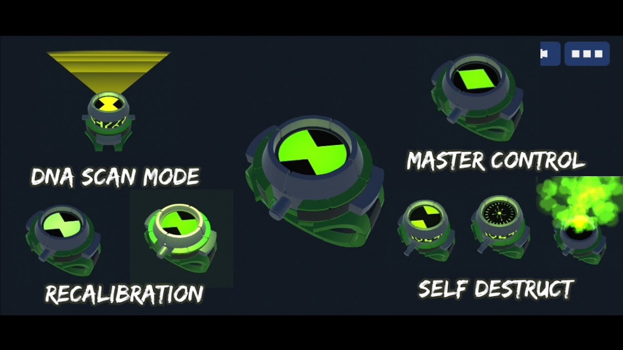 Ben 10 Omni-Watch 3D Simulator - Recalibrated Omnitrix All Digit Codes