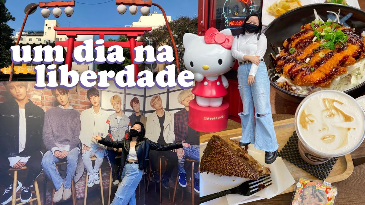 vlog visitando a liberdade: comprinhas de papelaria, lojas de kpop e comida asiática | daniela kang