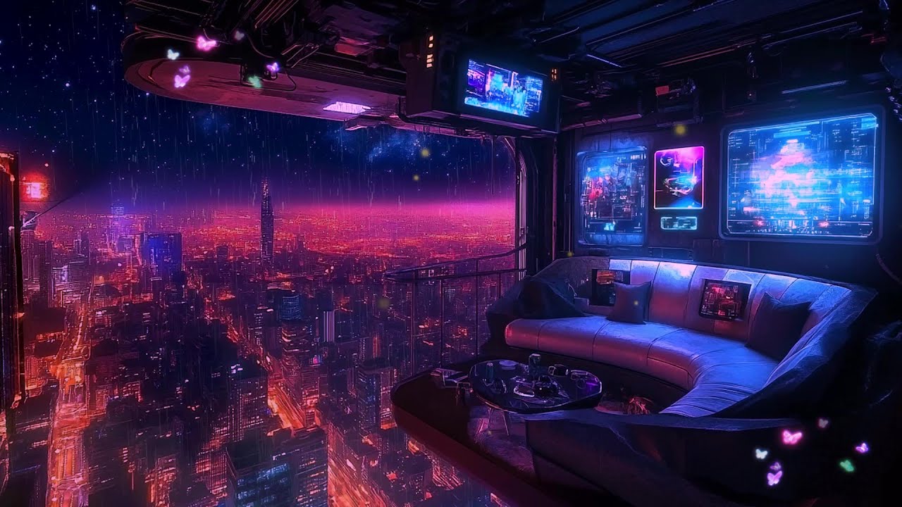 Urban Night Rain: Calming Cyber City Sounds for Ultimate Focus & Relaxation