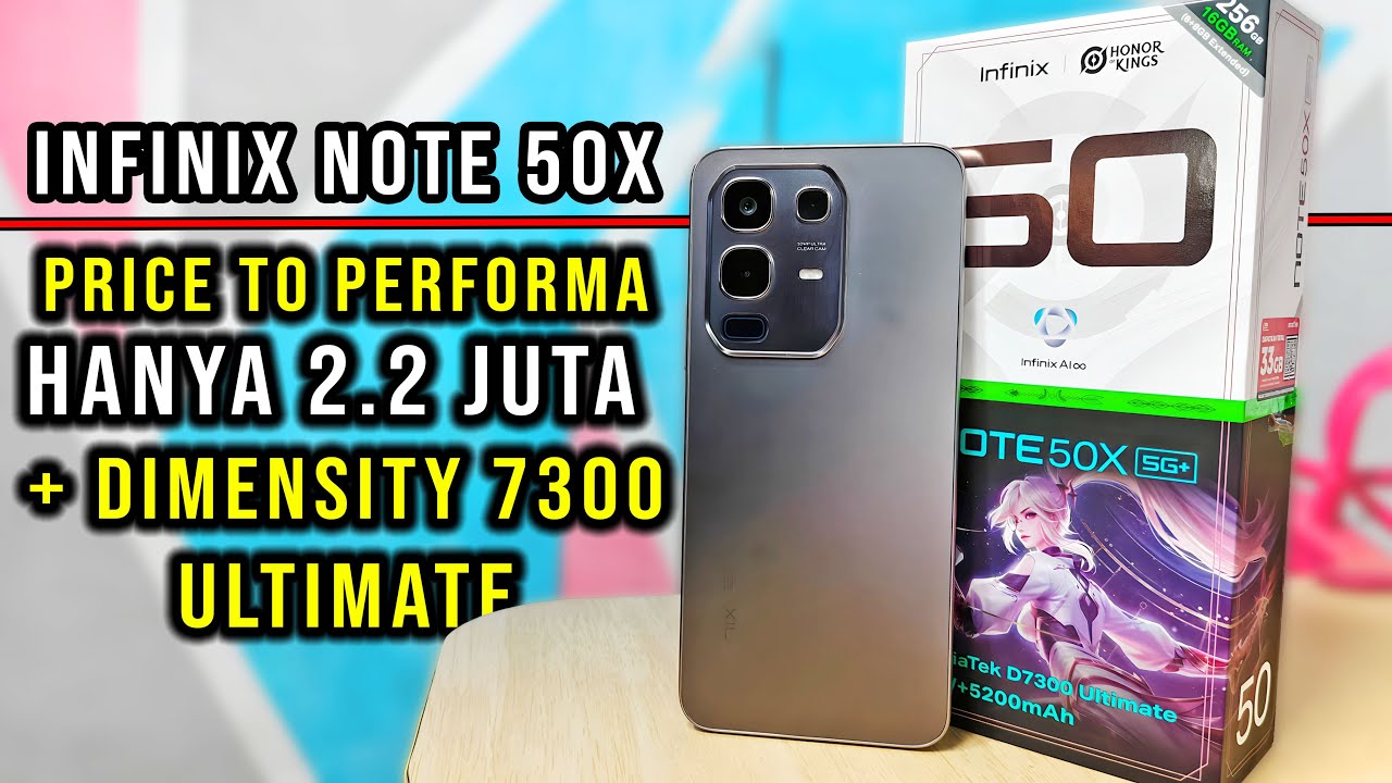 Infinix Note 50X  5G+ Full Unboxing & Review Test Performa Mediatek Dimensity 7300 Ultimate