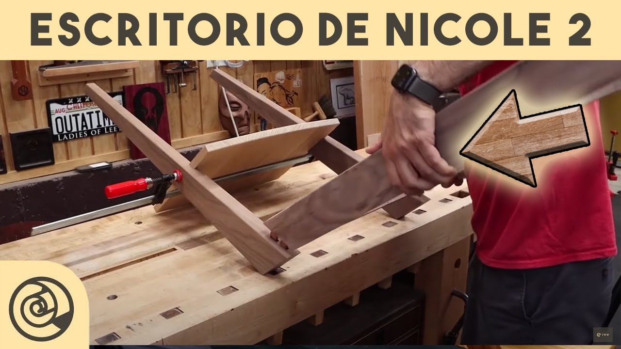 Estrechamiento del grosor, estantes y ensamblaje | El escritorio de Nicole, Parte 2