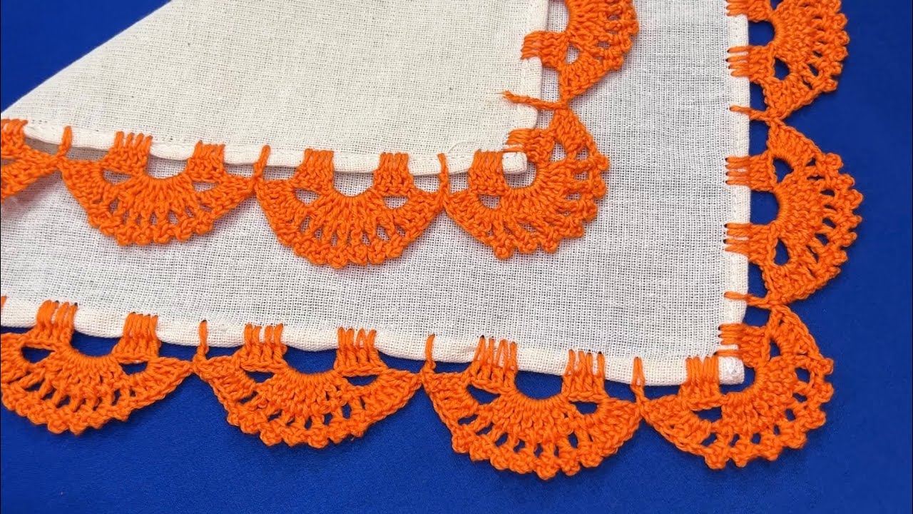 🔥¡Esta PUNTILLA de una vuelta te va a ENCANTAR! | Ideal para servilletas🧡 @puntillasfaciles 822