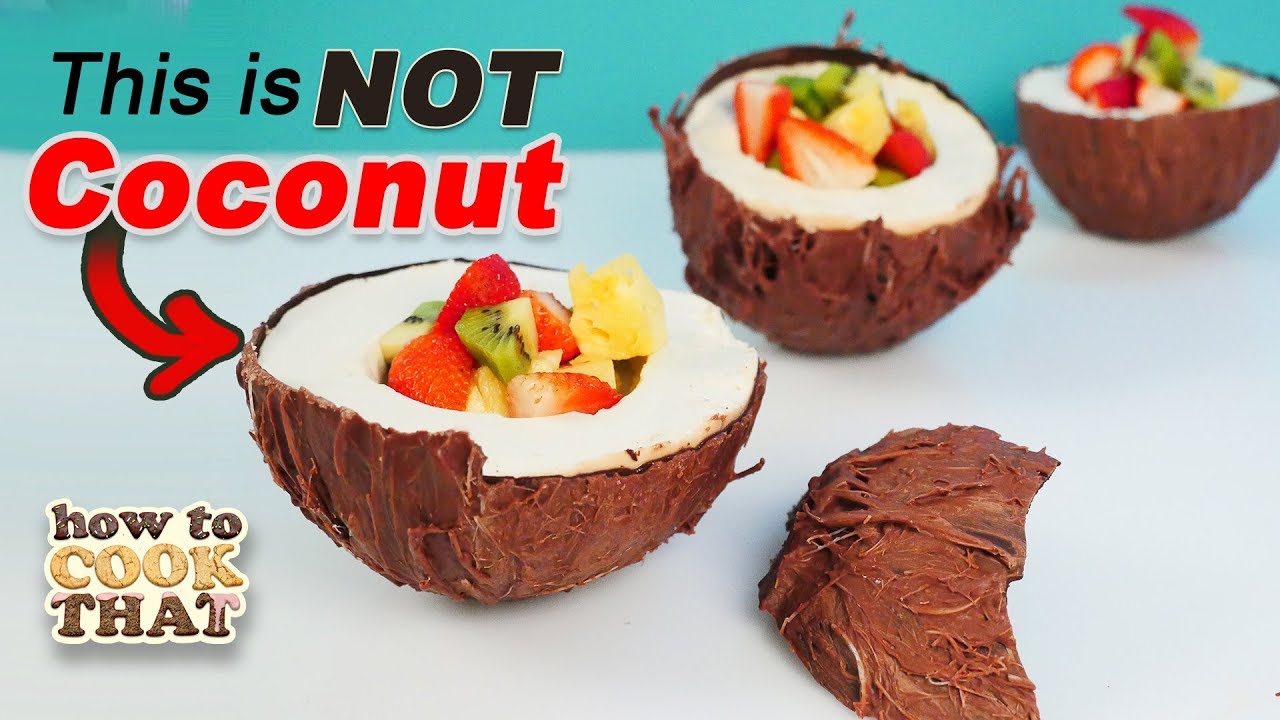 Chocolate Coconut Dessert that looks real Coconut No Mold Challenge How To Cook That Ann Reardon