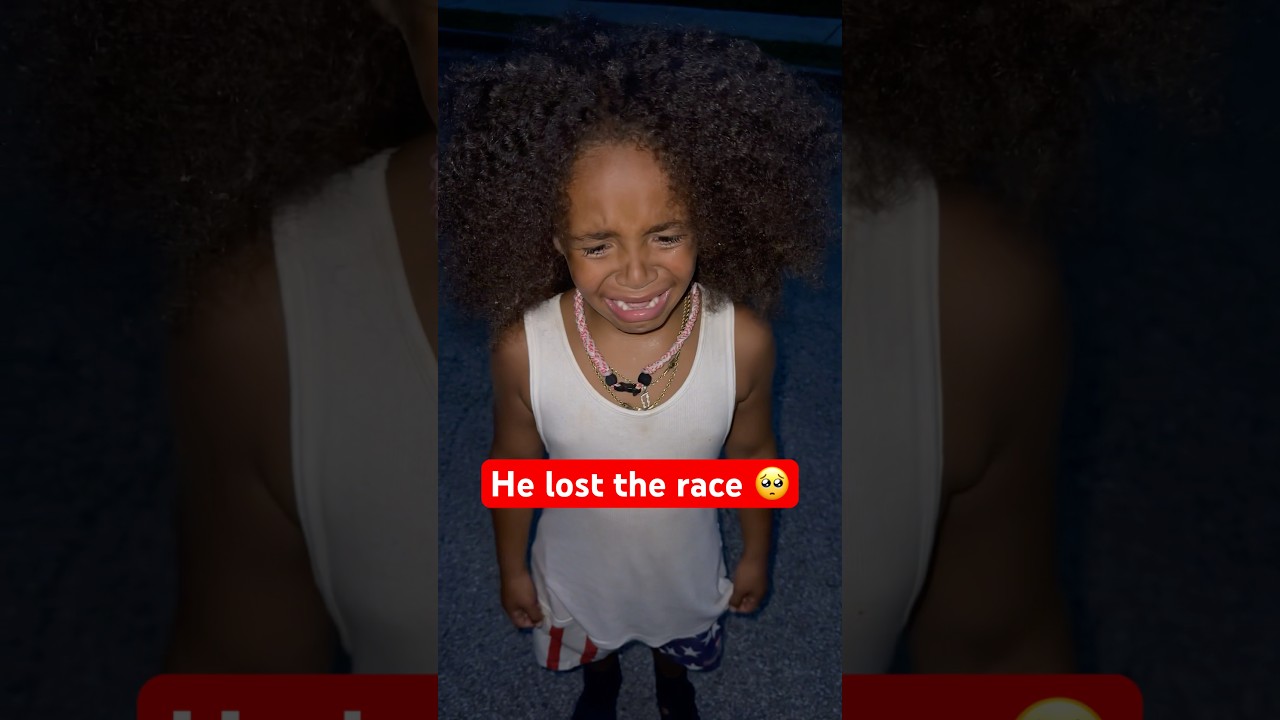 He lost the race & cried 🥺