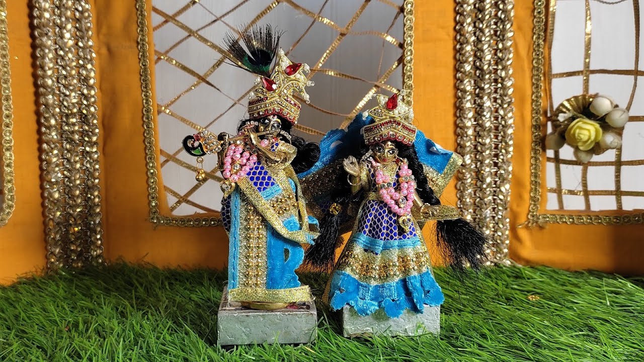 4 इंच युगल सरकार का इतना प्यारा श्रृंगार || 4 inch yugal sarkar shringaar || Bhagyawati kunj