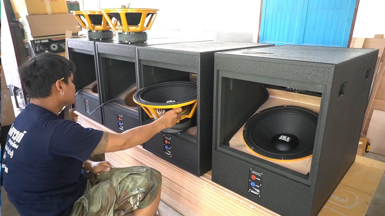 Test Turbo 18  Subwoofer box + speaker IBA 18 SL4A 1500W