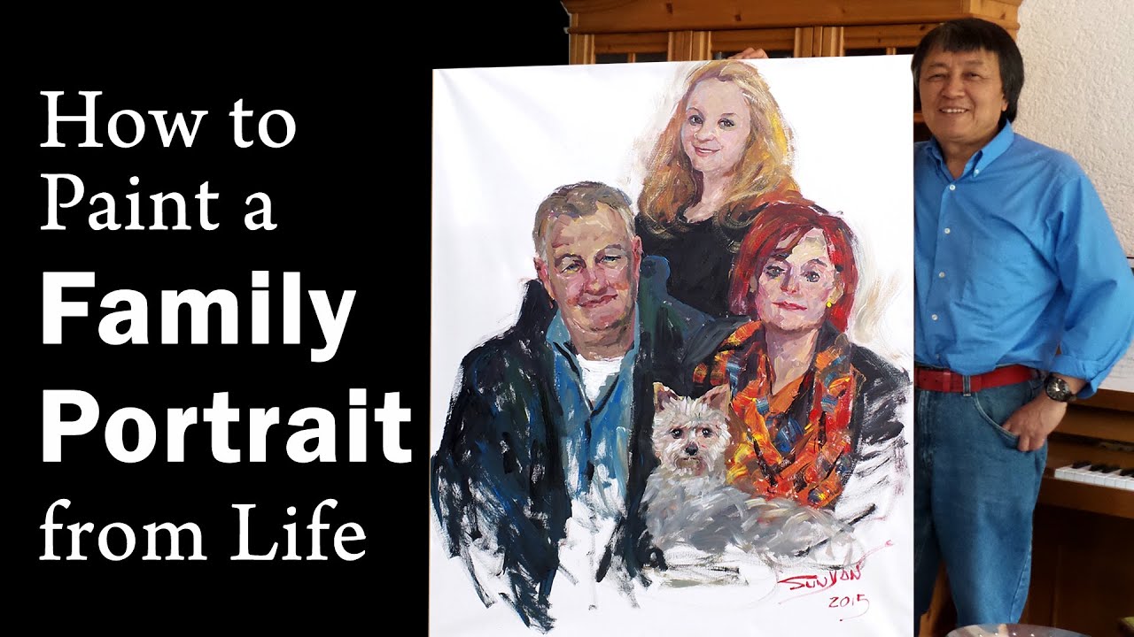 How to Paint a Family Portrait from Life - Oil on Canvas Process