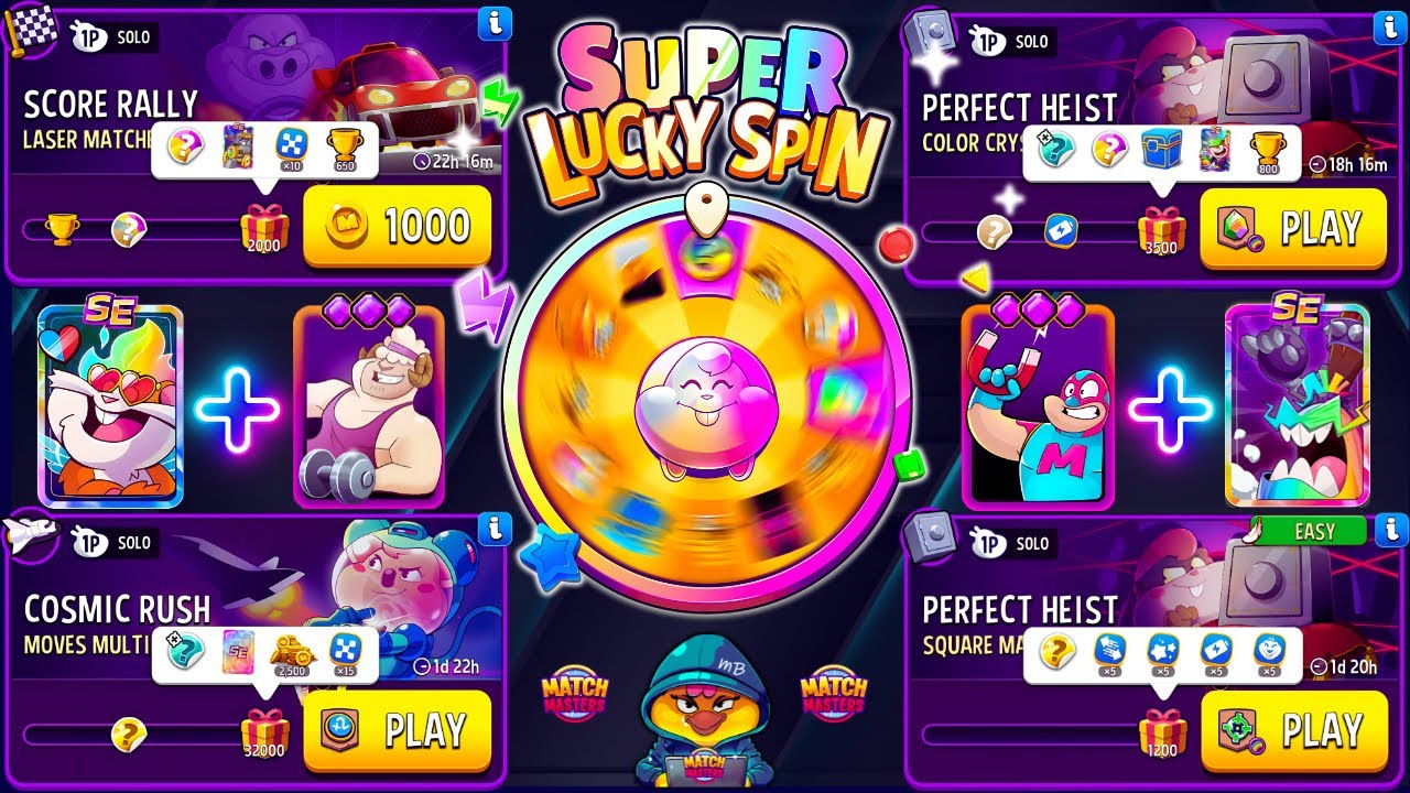 SPINNING SUPER LUCKY SPINS🔥 x4 Solo: Moves Multiplier Rush / Square Match / Laser Matches / Crystals