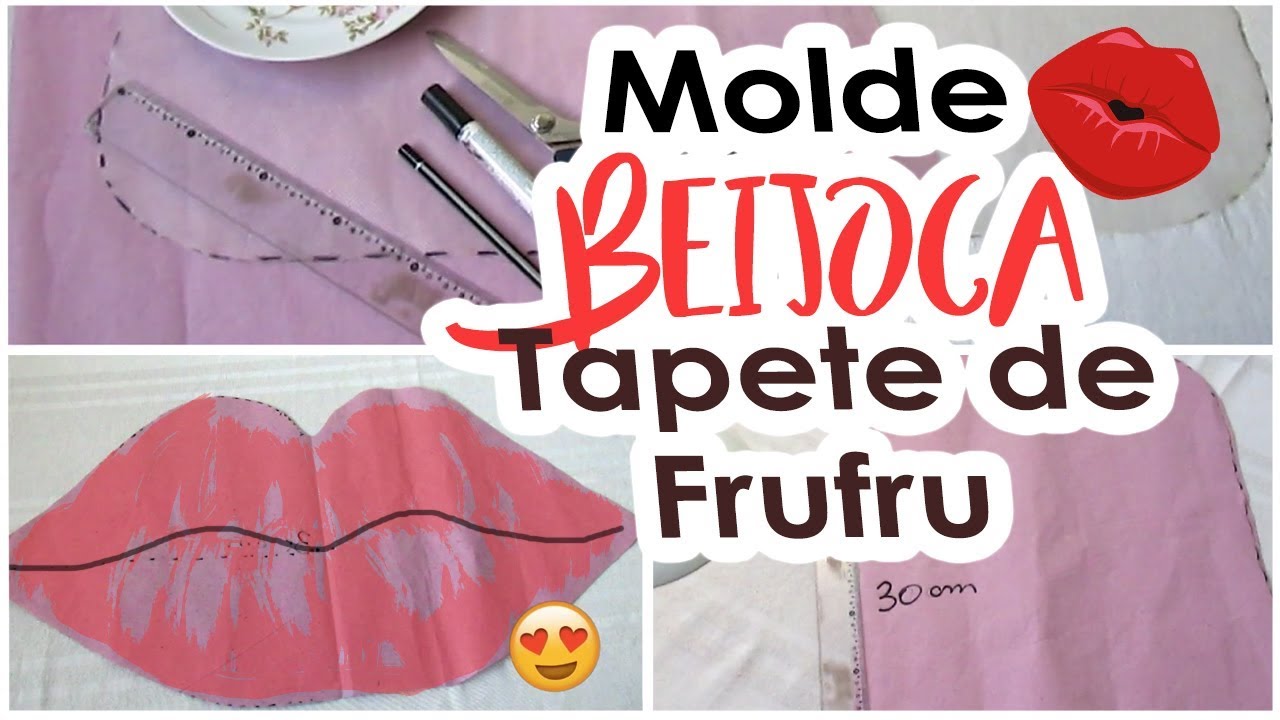 DIY Como FAZER MOLDE Tapete FRUFRU 