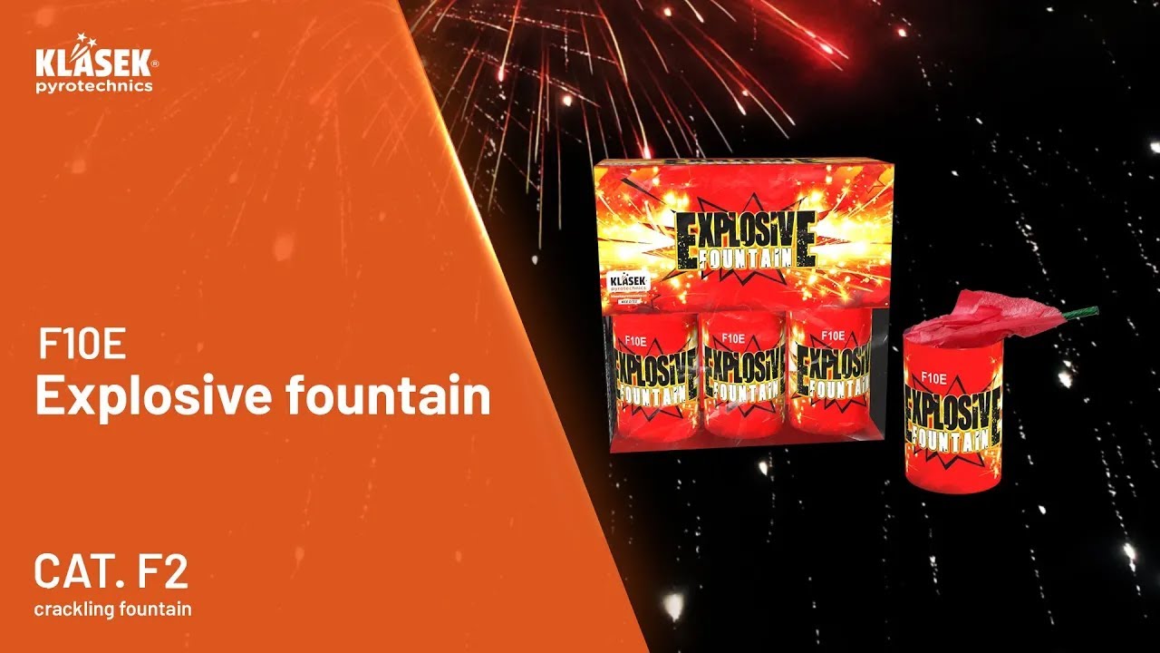 F10E Explosive fountain | Klasek pyrotechnics