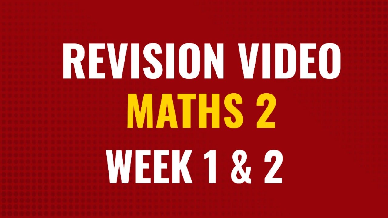 MATHS 2 WEEK 1 & 2 REVISION | MATRIX,SYSTEM OF EQUATIONS, CRAMER'S RULE,REF,RREF,GAUSS ELIMINATION