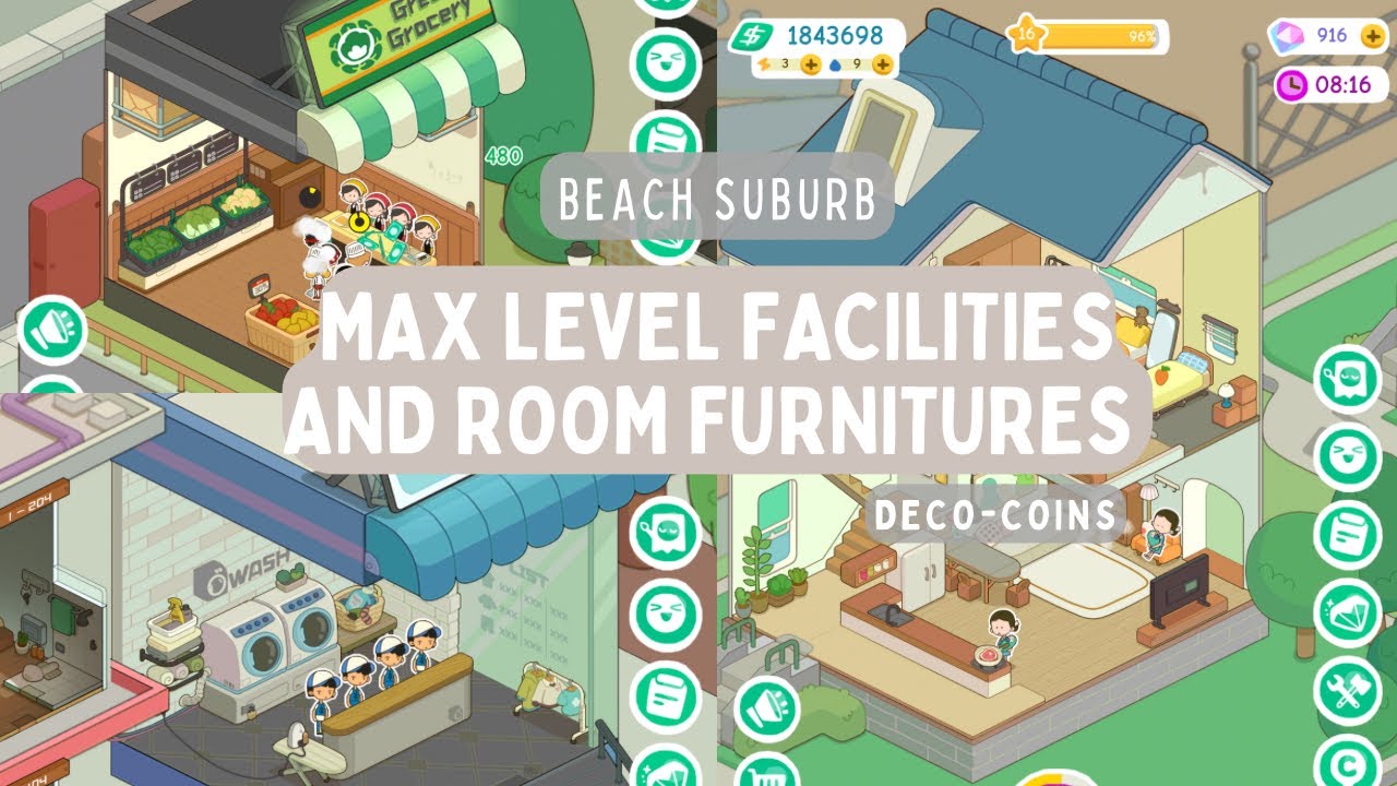 Rent Please! Landlord Sim | Beach Suburb | Max Facilities & Furnitures | Deco-Coins