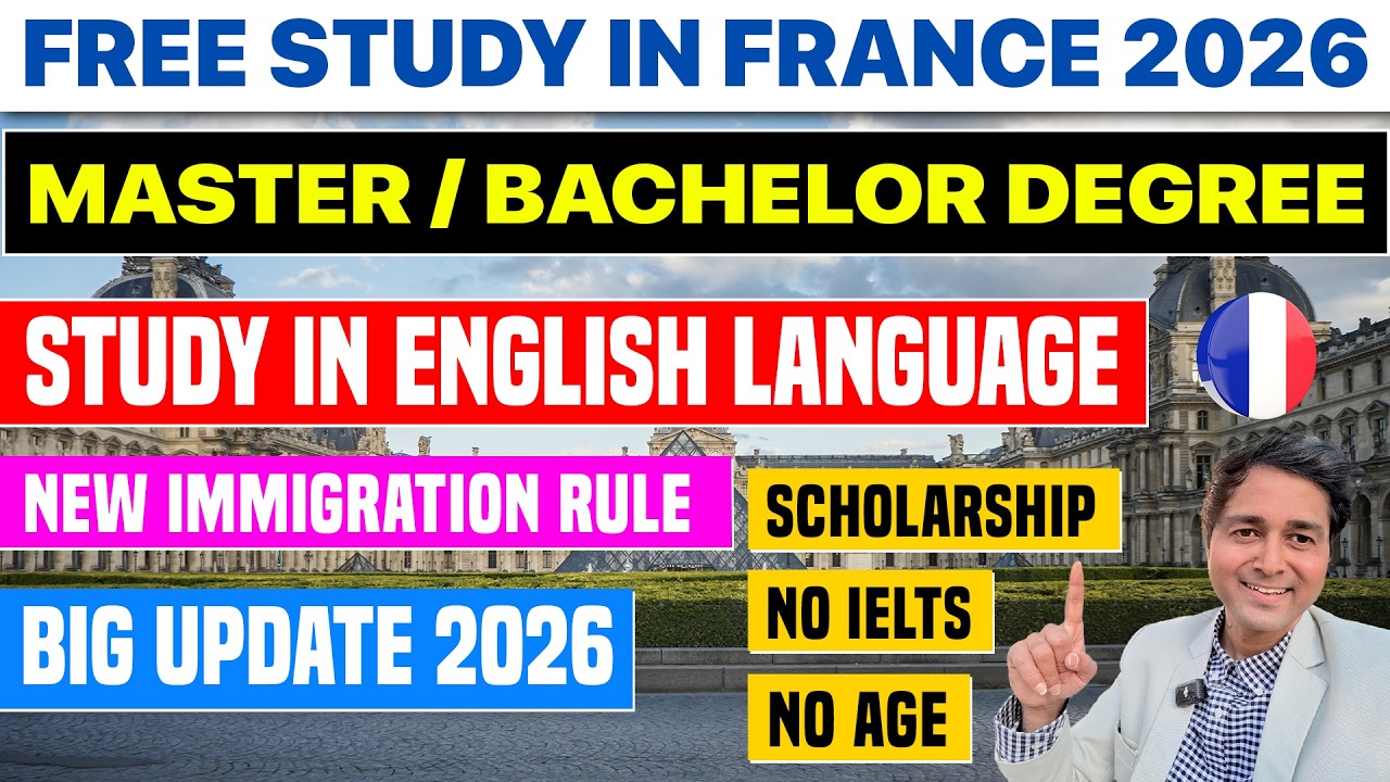 Free Study In France 2026 | Study Master/Bachelor Degree | Scholarship | No IELTS | English Language