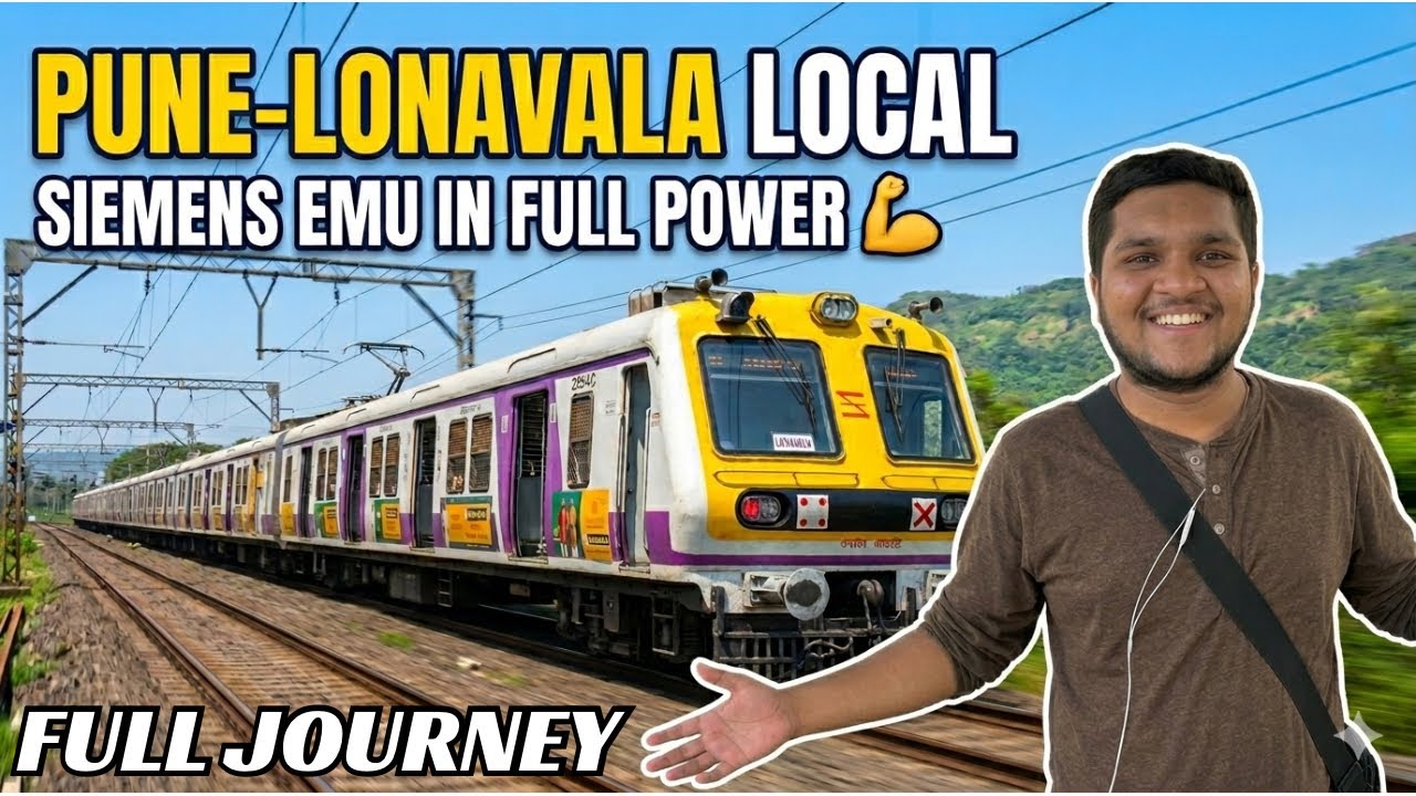 Pune-Lonavala Local Train Journey With All Stops 🚂❤️ | पुणे-लोणावळा लोकल ट्रेन यात्रा 🚂
