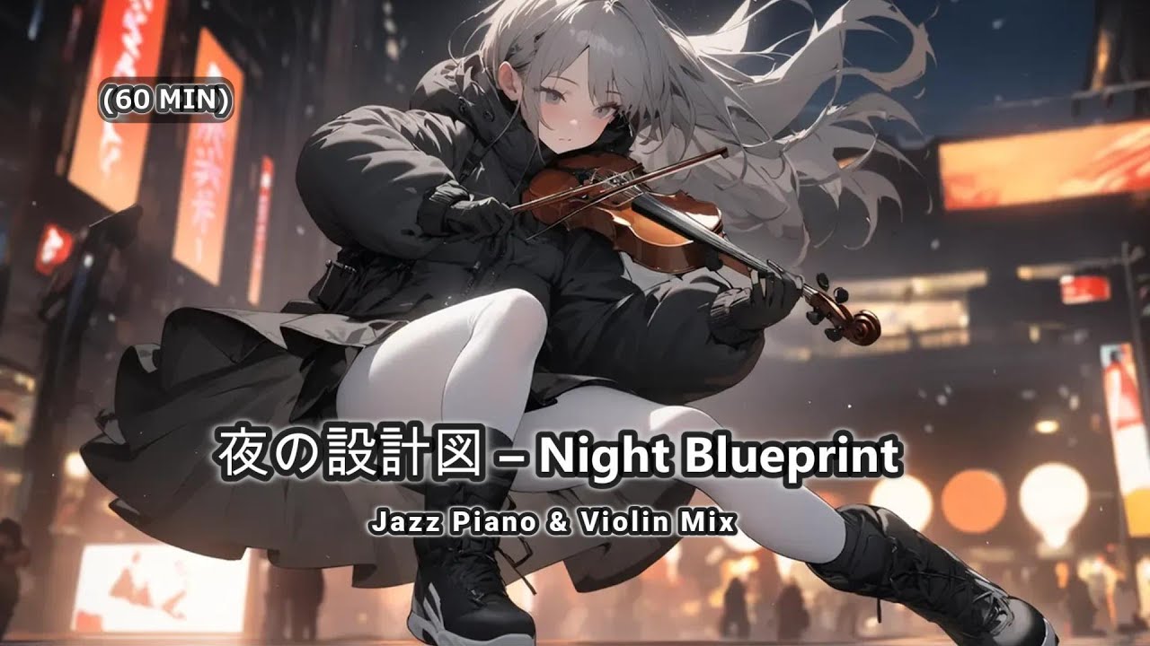 【60 Minutes】夜の設計図 – Night Blueprint | Jazz Piano & Violin Mix