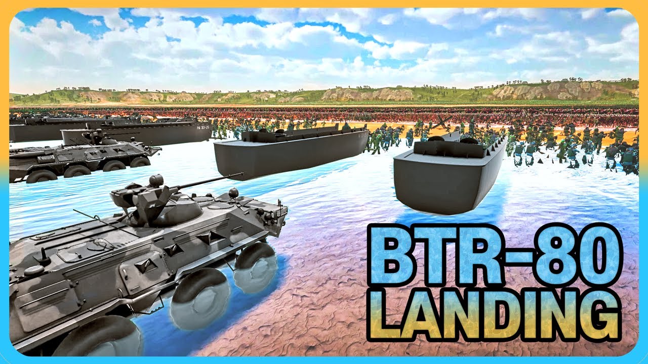 BTR-80 landing force vs Evil ARMY - Ultimate Epic Battle Simulator 2 UEBS 2 (4K)