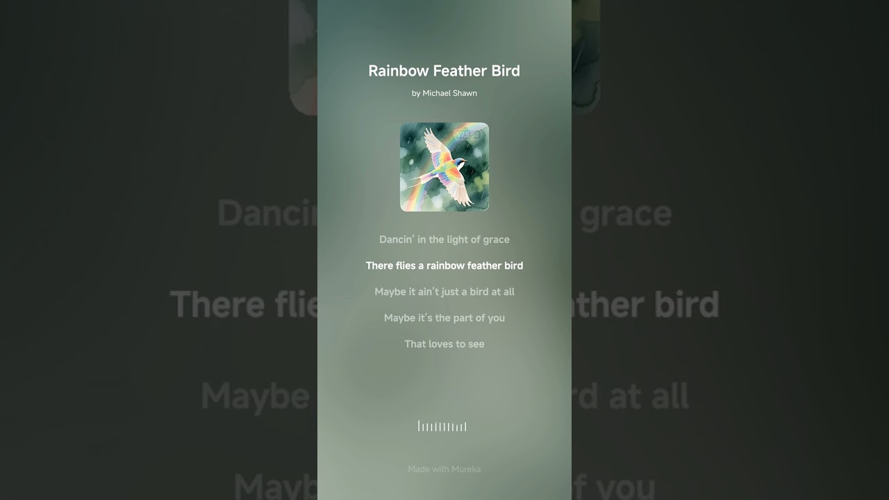 Rainbow feather bird.