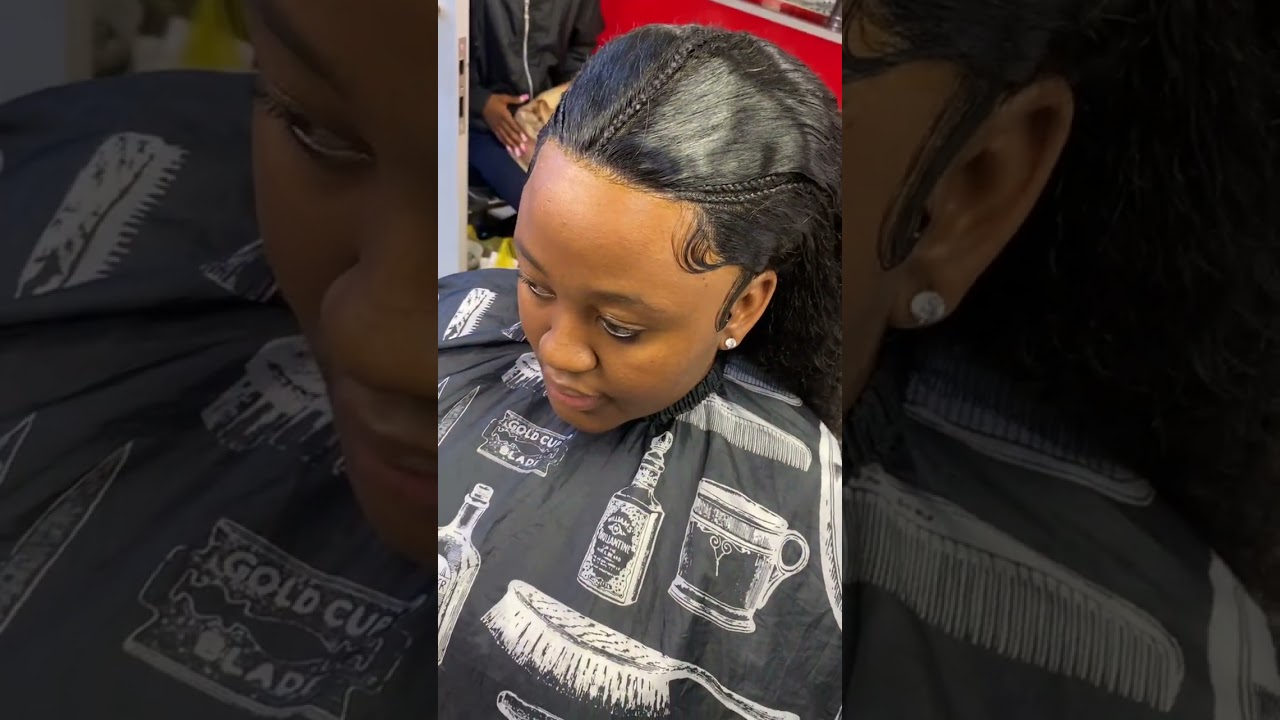 Wet curly frontal wig installation 