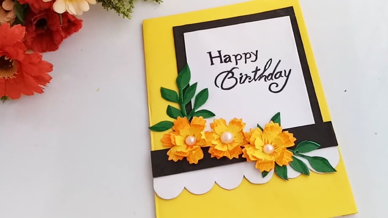 Beautiful Handmade Birthday card.Birthday card idea.