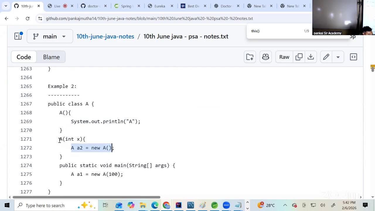 Core java session 10 - 15th jan batch