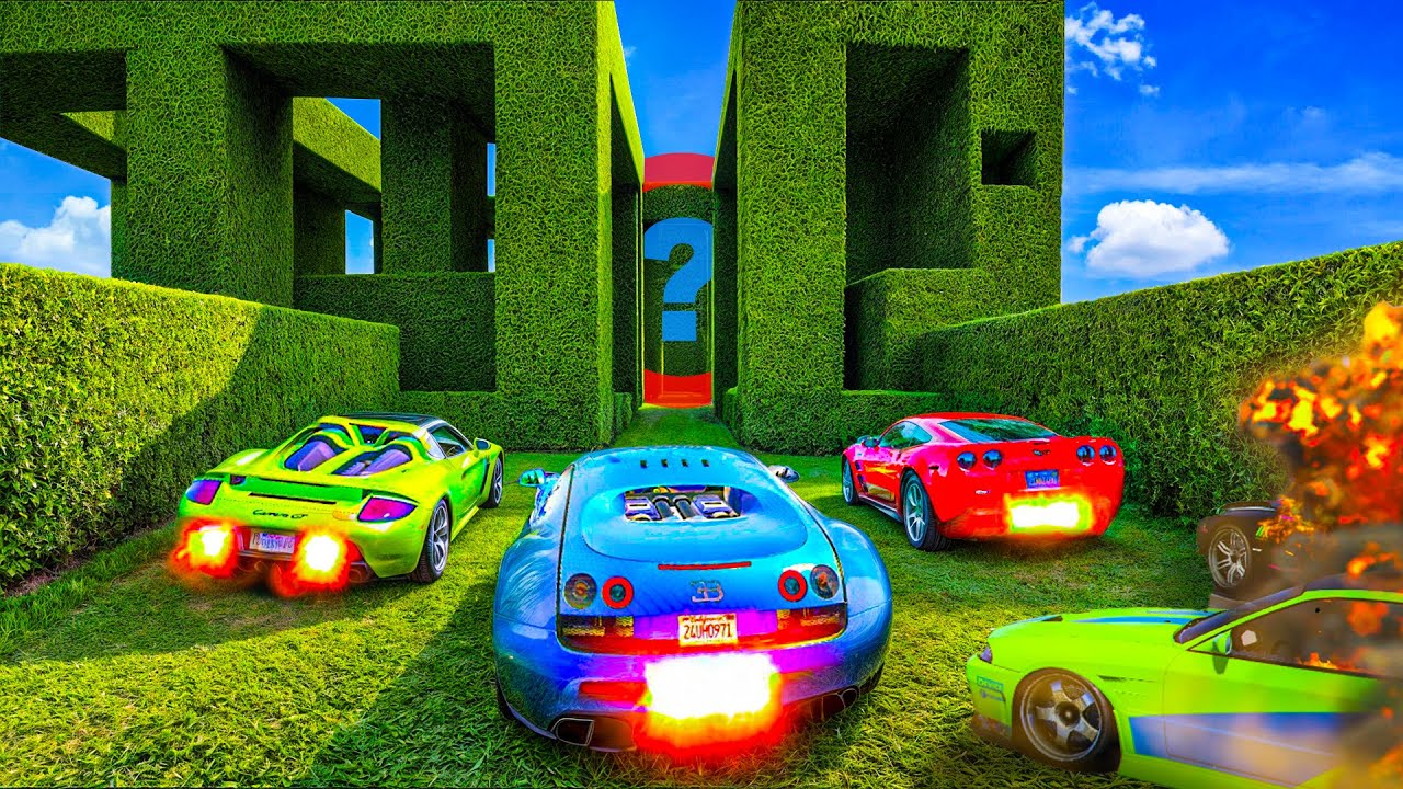 EL &Uacute;LTIMO EXPLOTA CON COCHES ALEATORIOS EN UN LABERINTO!! - GTA 5 ONLINE