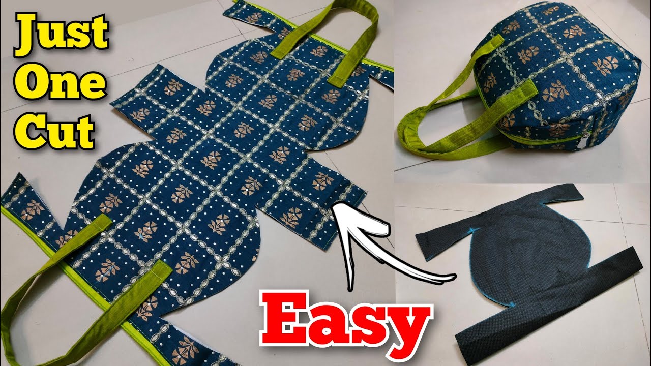 Single cut and bag is ready / Ladies handbag cutting and stitching / Tote bag / Bag banane ka tarika
