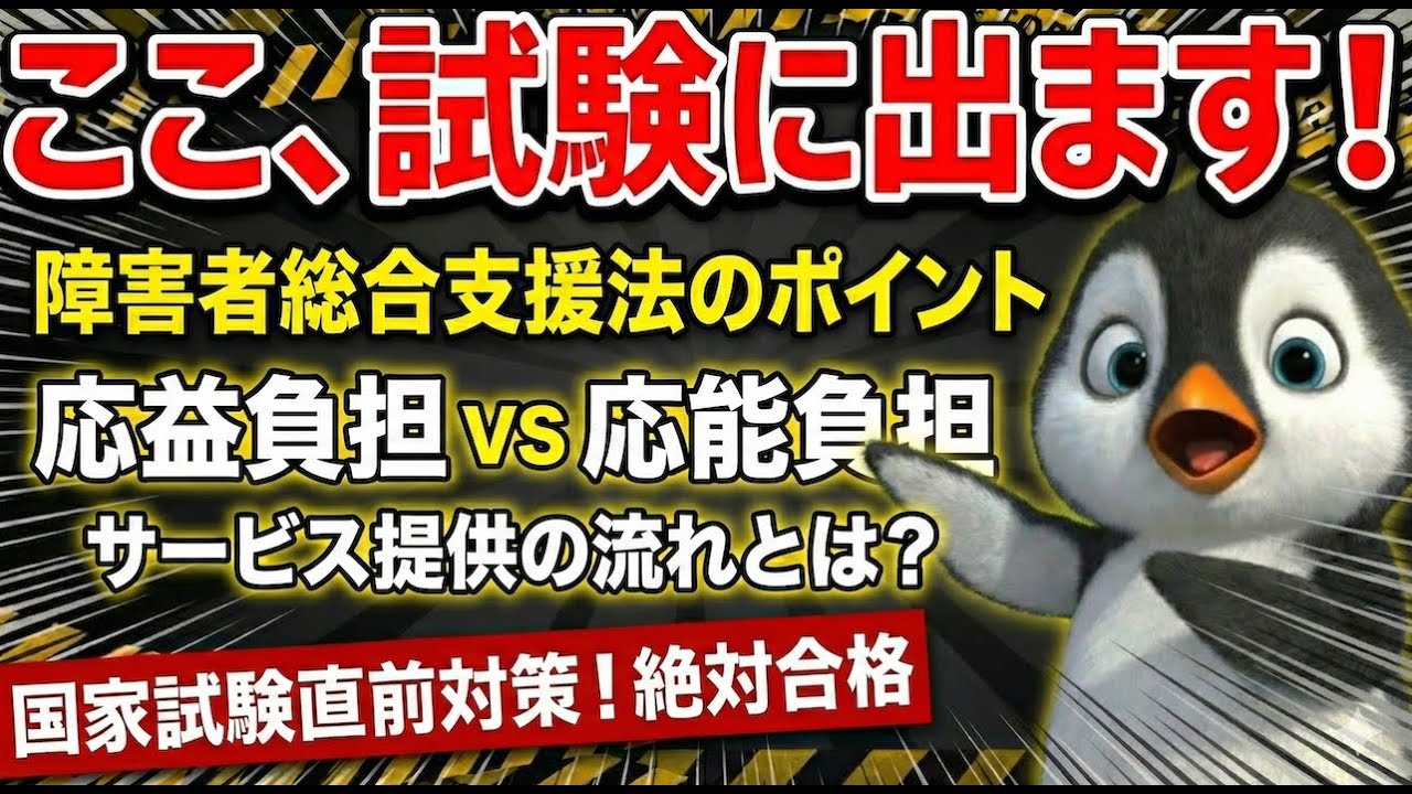 【介護福祉士国試直前対策】社会の理解「障害者総合支援法」で絶対に狙われるポイントを解説します【聞き流し】