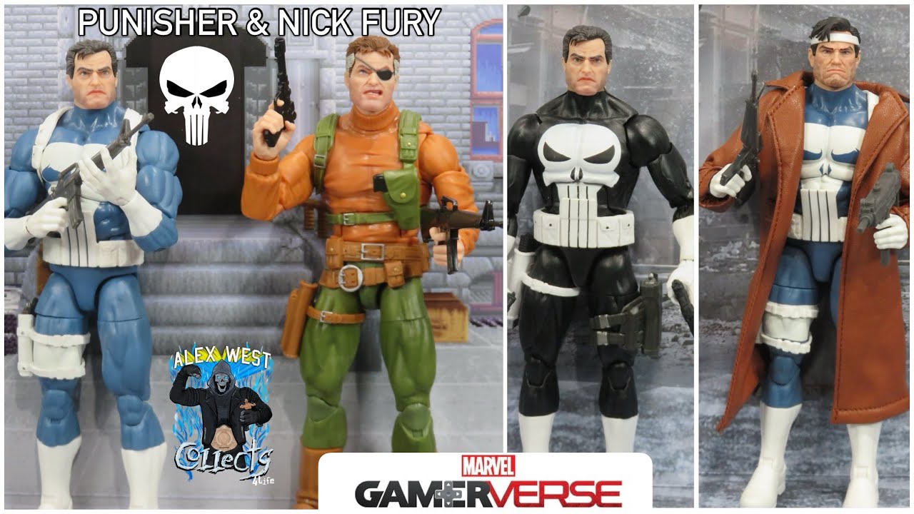 Каратель и Ник Фьюри из Hasbro Marvel Legends Gamerverse! Множество вариантов кастомизации и китб...