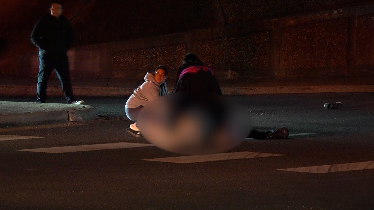 Good Samaritans stop to help injured man after hit-and-run on North Freeway service road