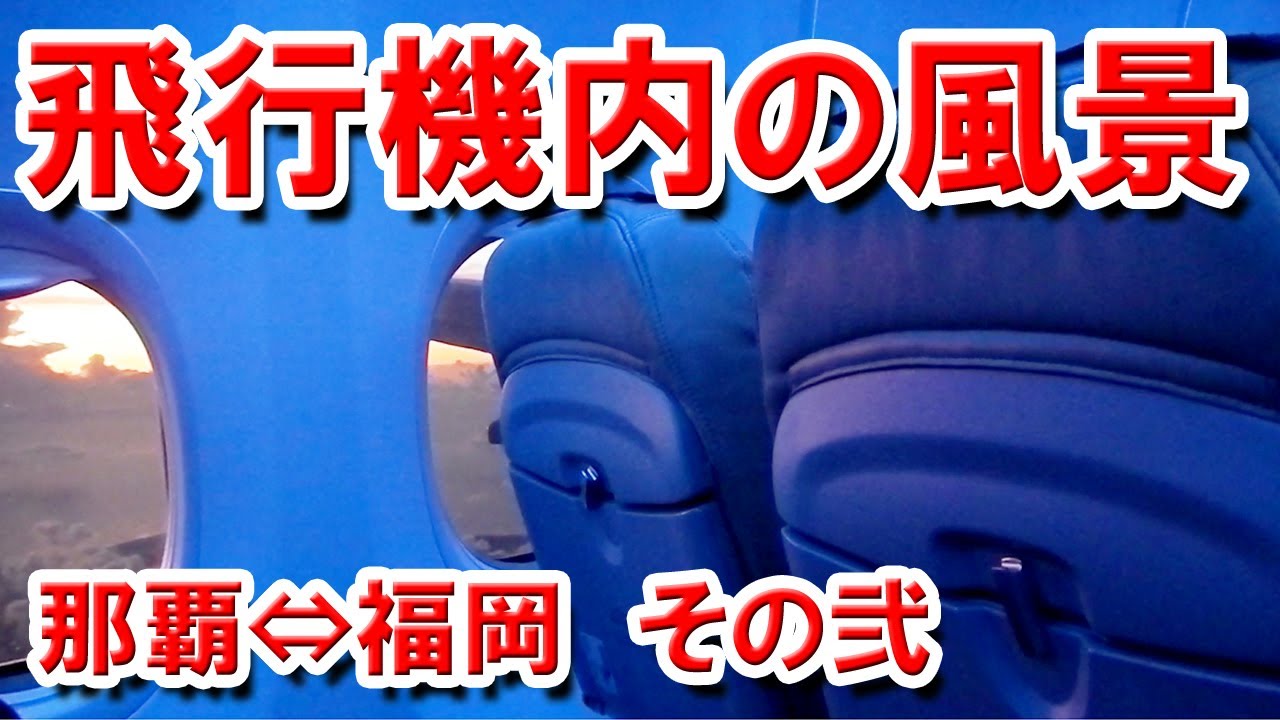 旅客機の機内風景（那覇⇔福岡　飛行中の機内の様子）その弐
