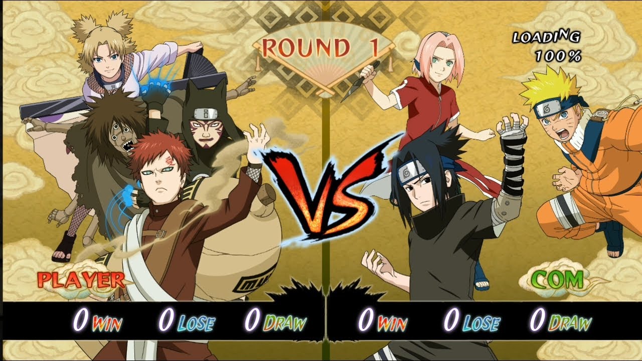 NARUTO : Ultimate ninja Strom GAARA VS SASUKE