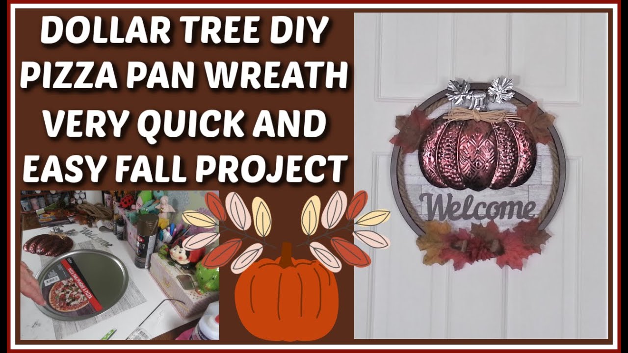 DOLLAR TREE DIY PIZZA PAN WREATH