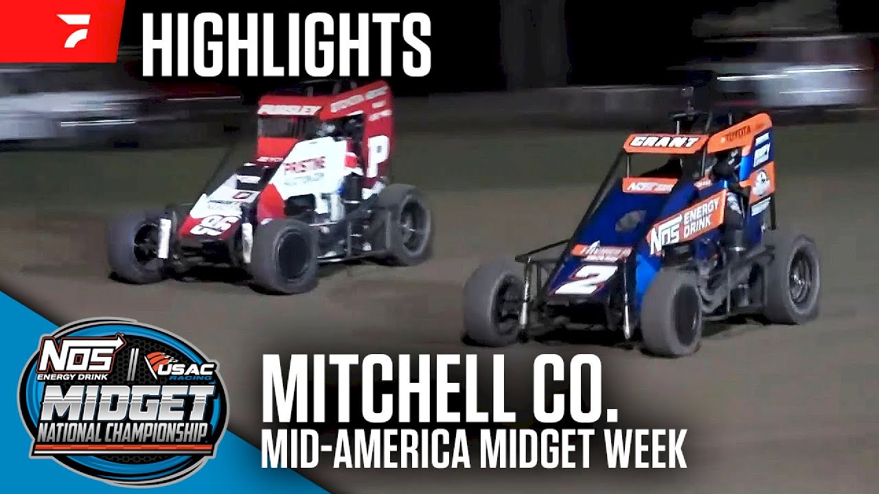 𝑯𝑰𝑮𝑯𝑳𝑰𝑮𝑯𝑻𝑺: USAC NOS Energy Drink National Midgets | Mitchell County Fairgrounds | July 10, 2024
