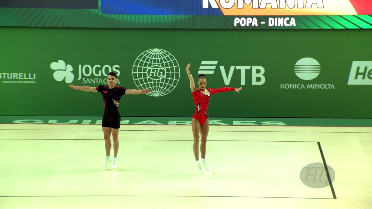 Romania 1 (ROU) - 2018 Aerobic Worlds, Guimaraes (POR) - Mixed Pair Qualifications