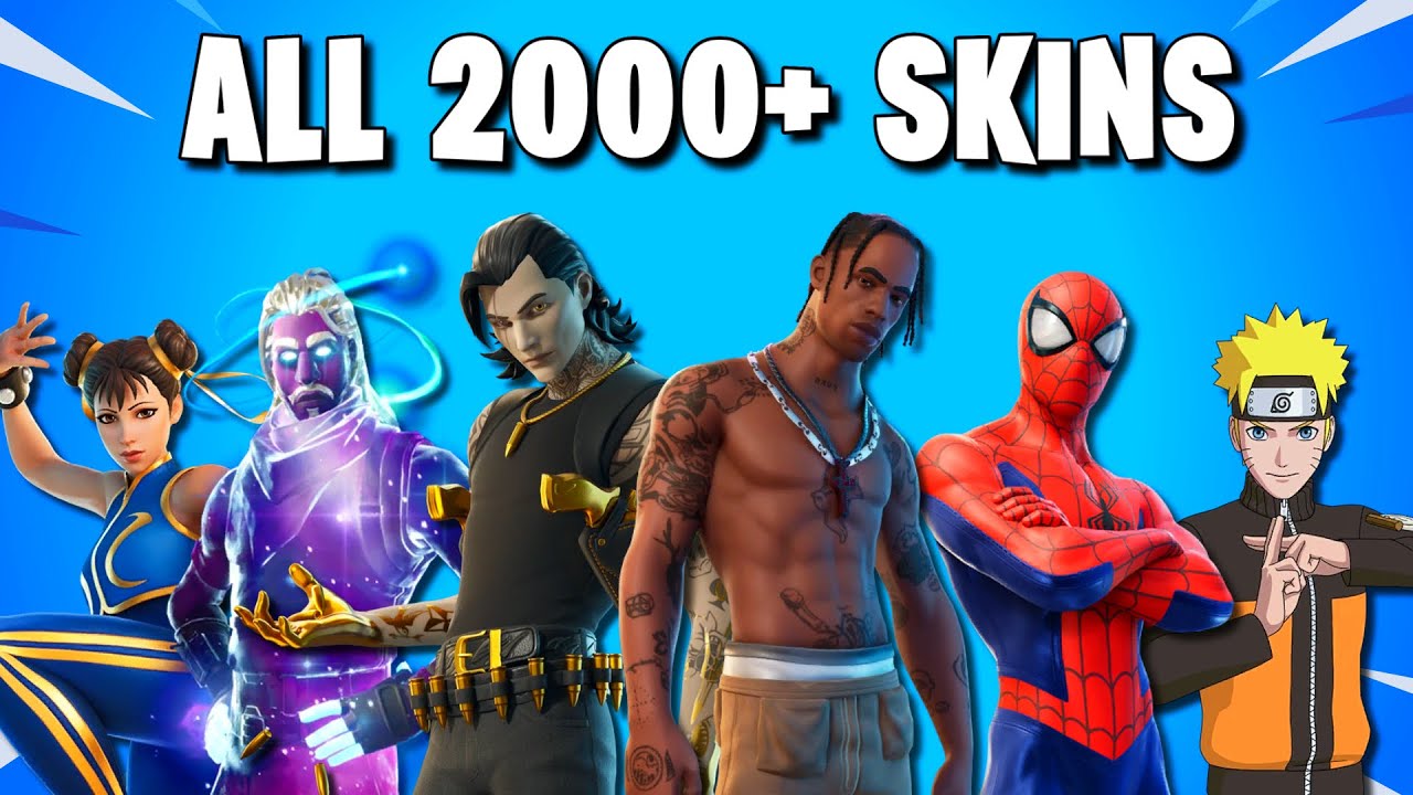 ALL Skins in Fortnite! (All 34 Seasons Evolution of Fortnite Outfits)