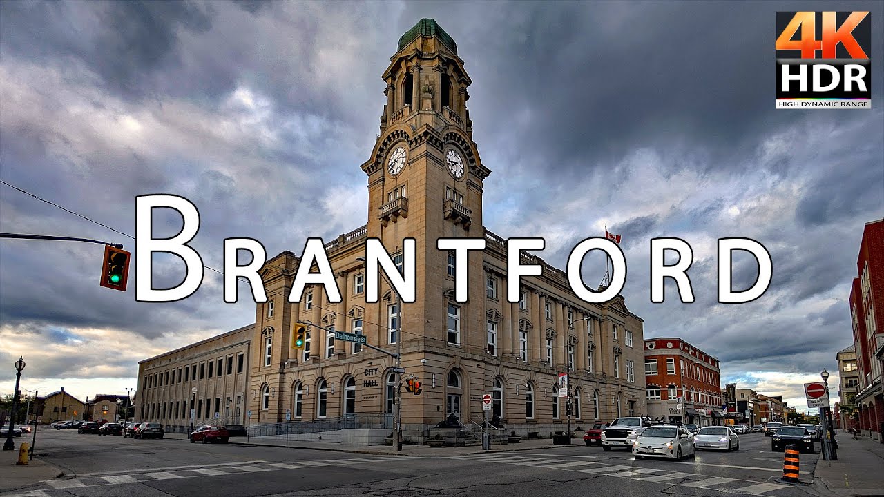 Exploring Brantford Ontario Canada| Brantford 4K HDR Walk| Brantford The Telephone City
