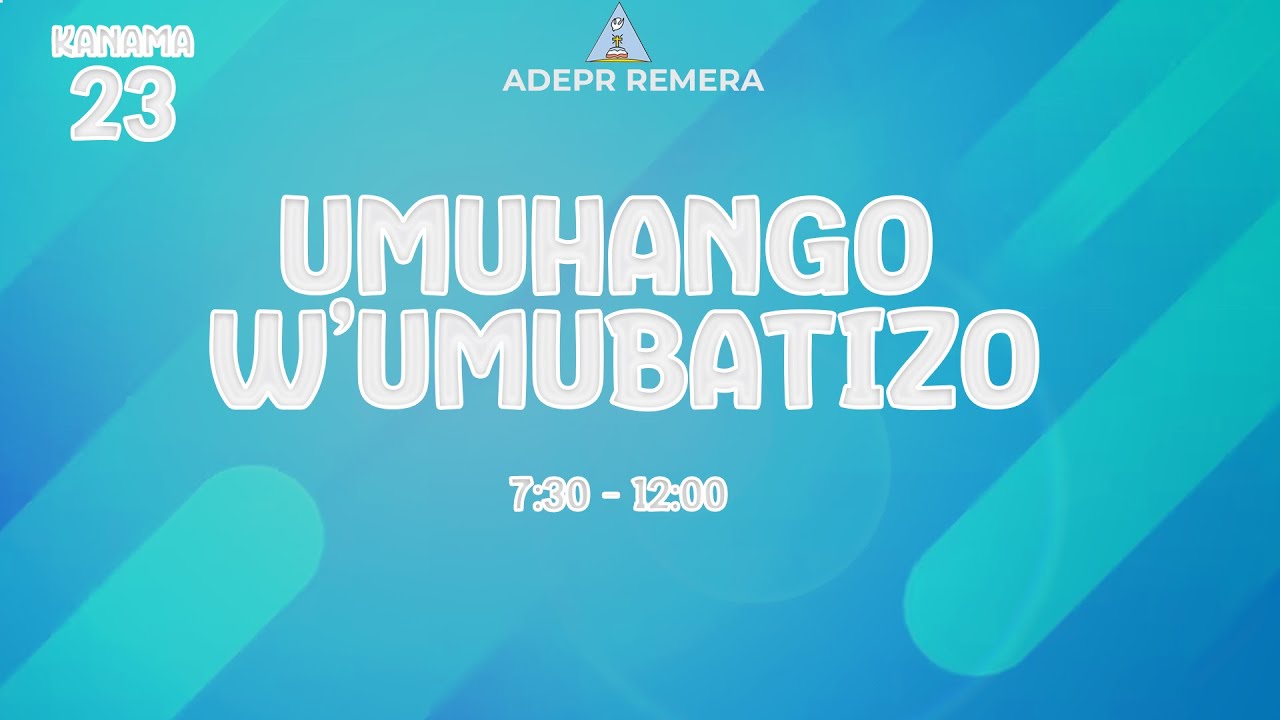 LIVE:   UMUBATIZO // ADEPR REMERA  // TALIKI: 23/8/2025