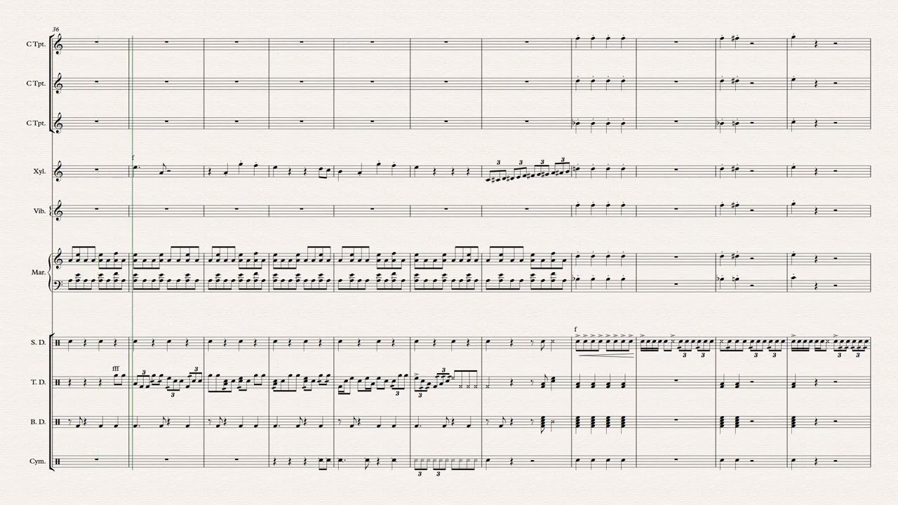 PARTITUR PERCUSSION FEATURE (DRUM BAND/MARCHING BAND)