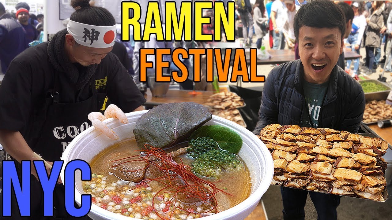SEVEN Bowls of RAMEN Noodles in ONE Day Ramen Festival in New York