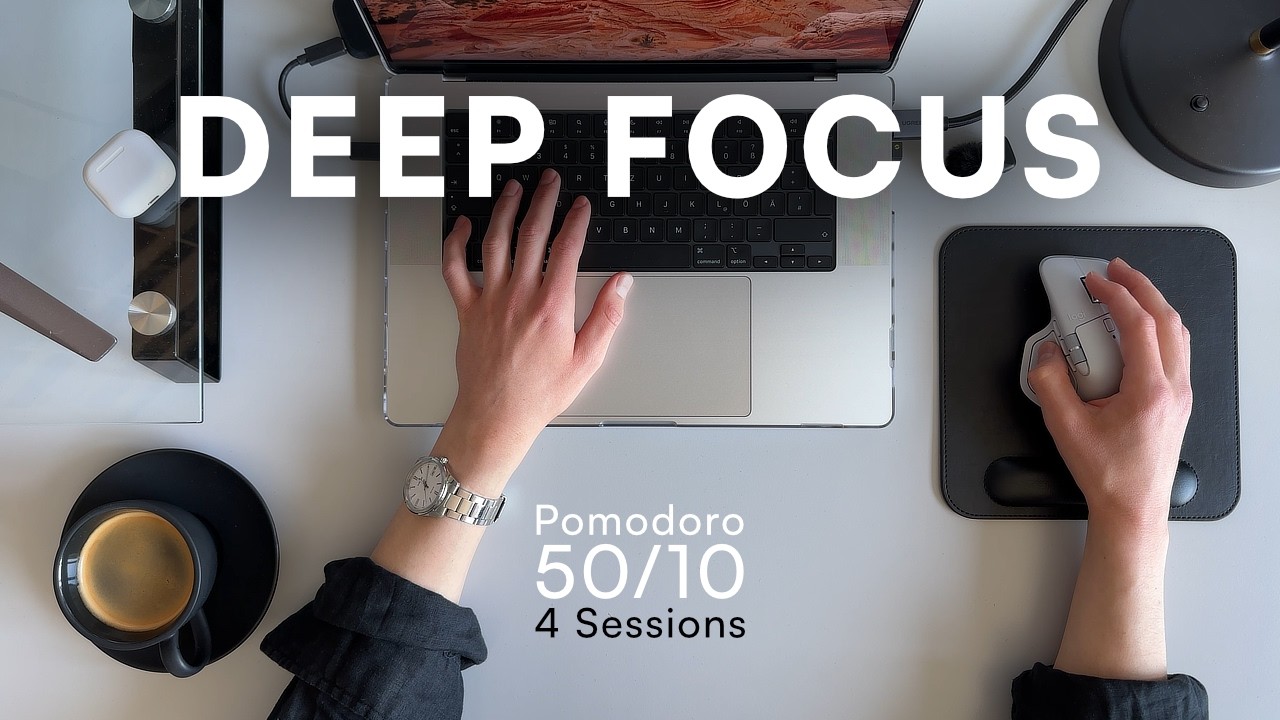 Techno Tunnel Vision: Work with Me | 4h Pomodoro 50/10 &bull; House Techno EDM Mix (pt.2)