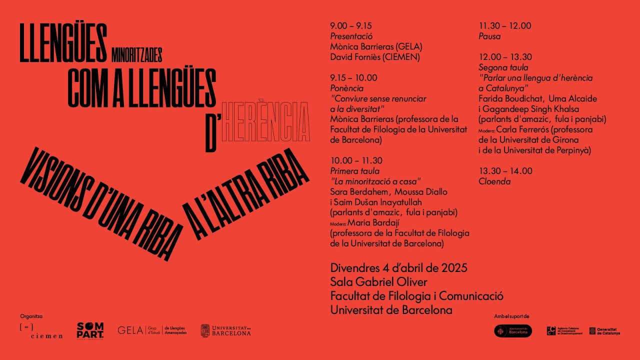 Llengües minoritzades com a llengües d'herència. Visions d'una riba a l'altra riba.