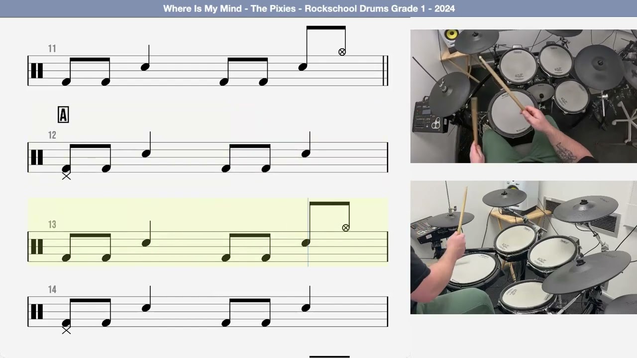 🥁 Where Is My Mind   The Pixies   Rockschool Drums Grade 1   2024