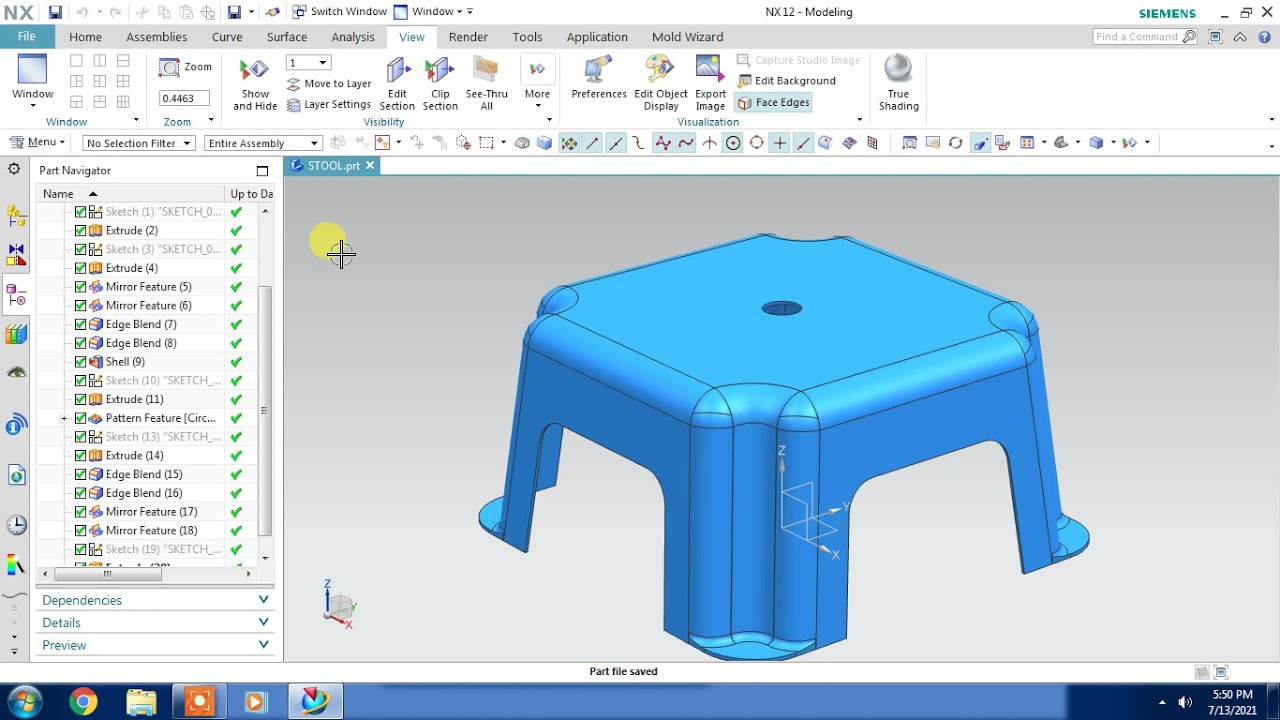 #NX CAD #STOOL MODELING