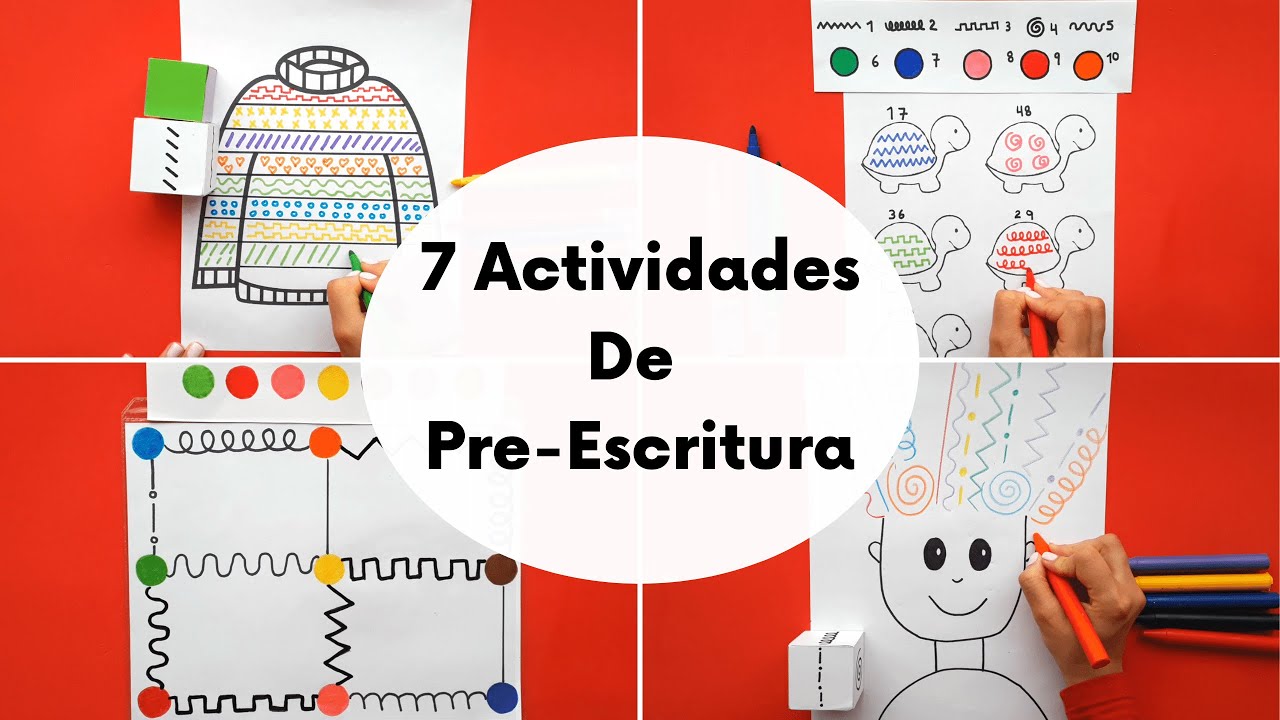 7 IDEAS DIVERTIDAS DE PRE-ESCRITURA | GRAFOMOTRICIDAD | APRENDER JUGANDO