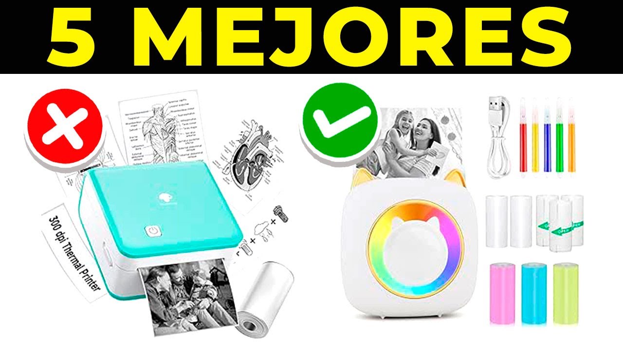 ✅ Los 5 MEJORES MINI IMPRESORAS PORTÁTILES 2025 | Impresoras TÉRMICAS Calidad Precio AMAZON