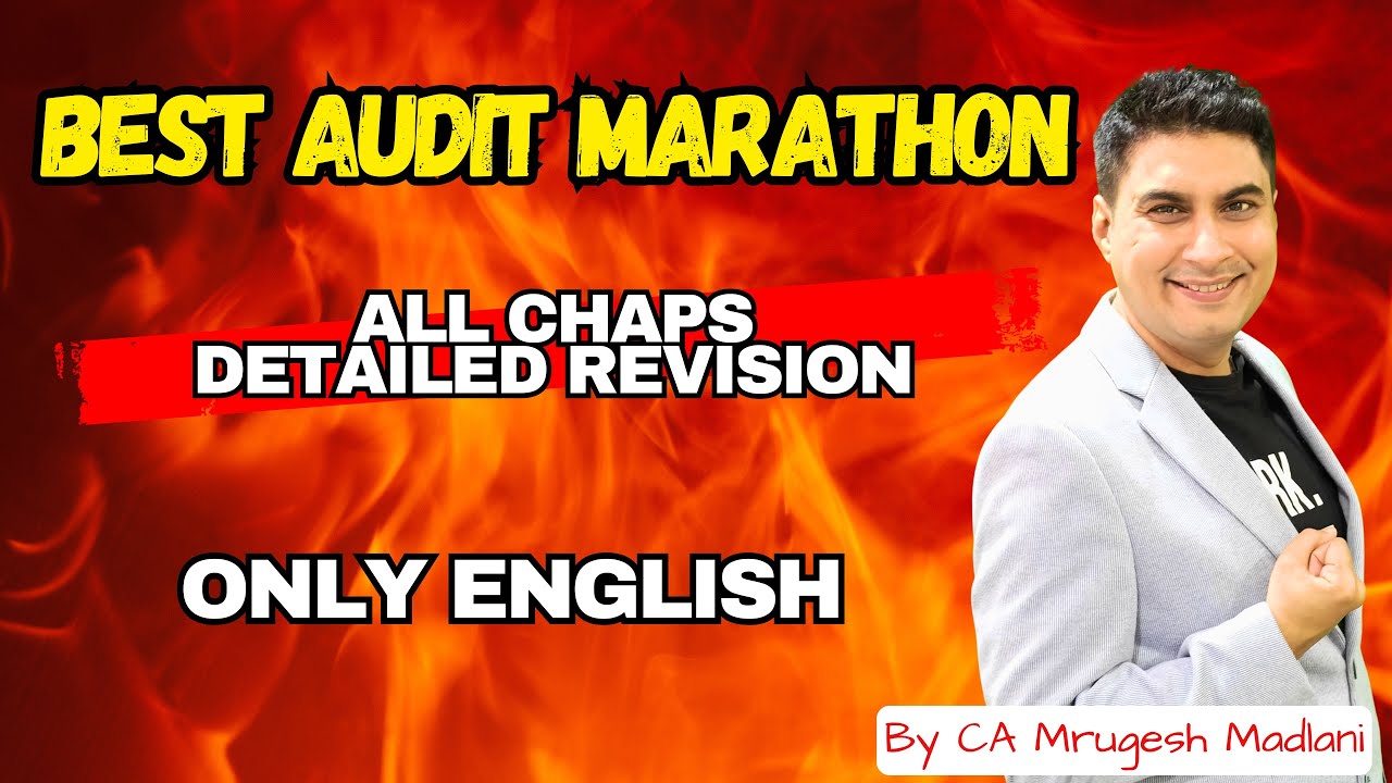 CA Inter Audit Marathon | Audit Revision of All Chapters | Audit Revision in ONLY ENGLISH | May 26