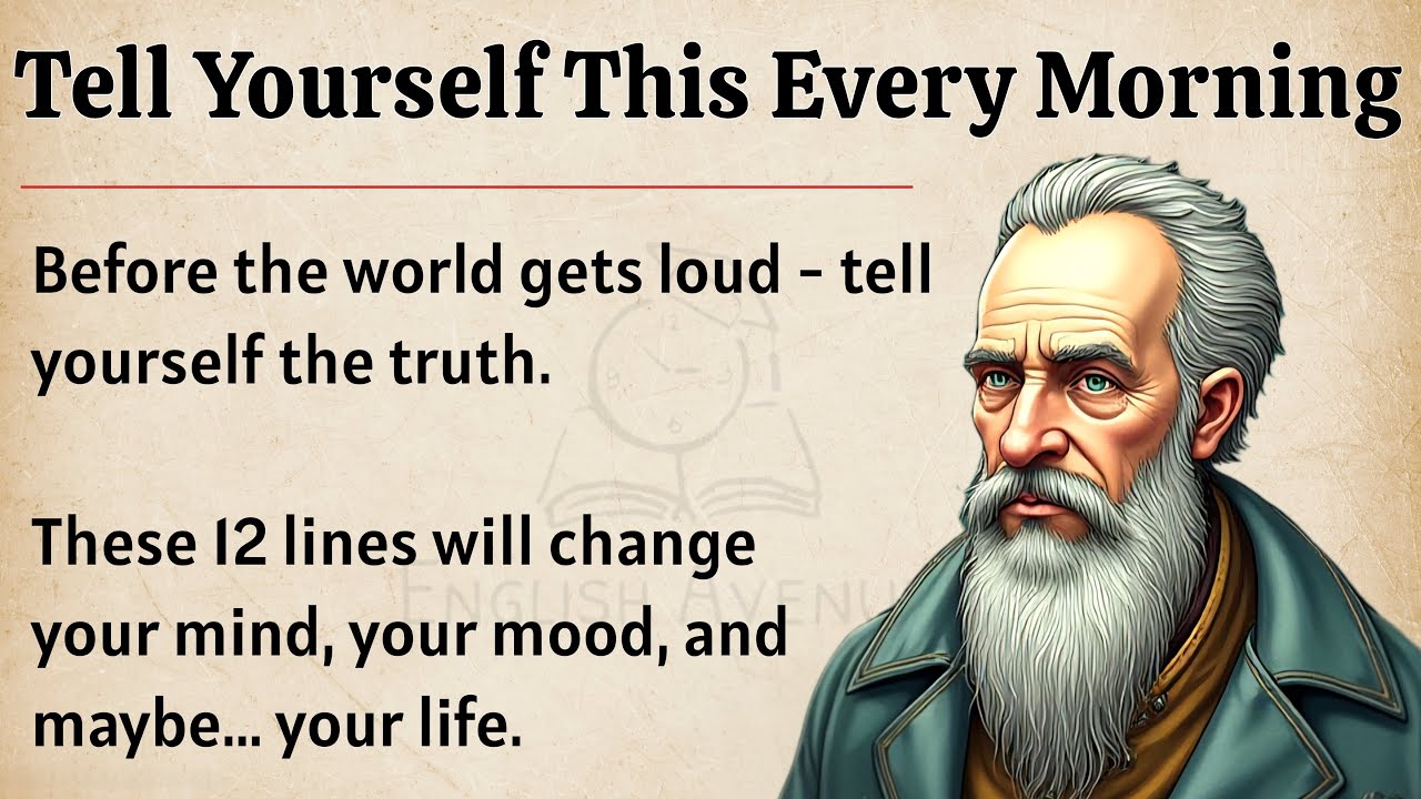 Tell Yourself This Every Morning || Learn English Through Motivational Lesson 🔥 || Improve English ✅