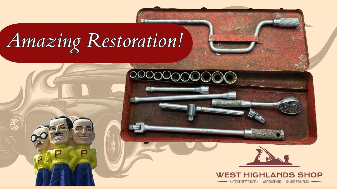 Amazing Tool Box and Tool Restoration - Pep Boys - Manny, Moe and Jack!